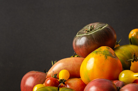 Tomatoes of different varieties, a Food & Drink Photo by Pandateam