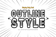 Outline Style - Display Font, a Font by KiddoGlyphs Studio (Thumbnail 1 of 5)