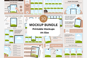 Printable Mockup Listing Template A4