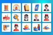 3D Hospitality Management Icon Set, a Characters & Person 3D Model by Flat Icons (Thumbnail 8 of 8)