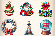 Nautical Christmas Sublimation Clipa, an Illustration by CreationArt (Thumbnail 2 of 5)