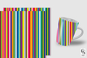 Colorful Rainbow Stripes Patterns, a Pattern Graphic by Creative Store (Thumbnail 2 of 5)