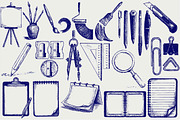 Objects offices, stationery, an Education Illustration by LineworkStock (Thumbnail 2 of 4)