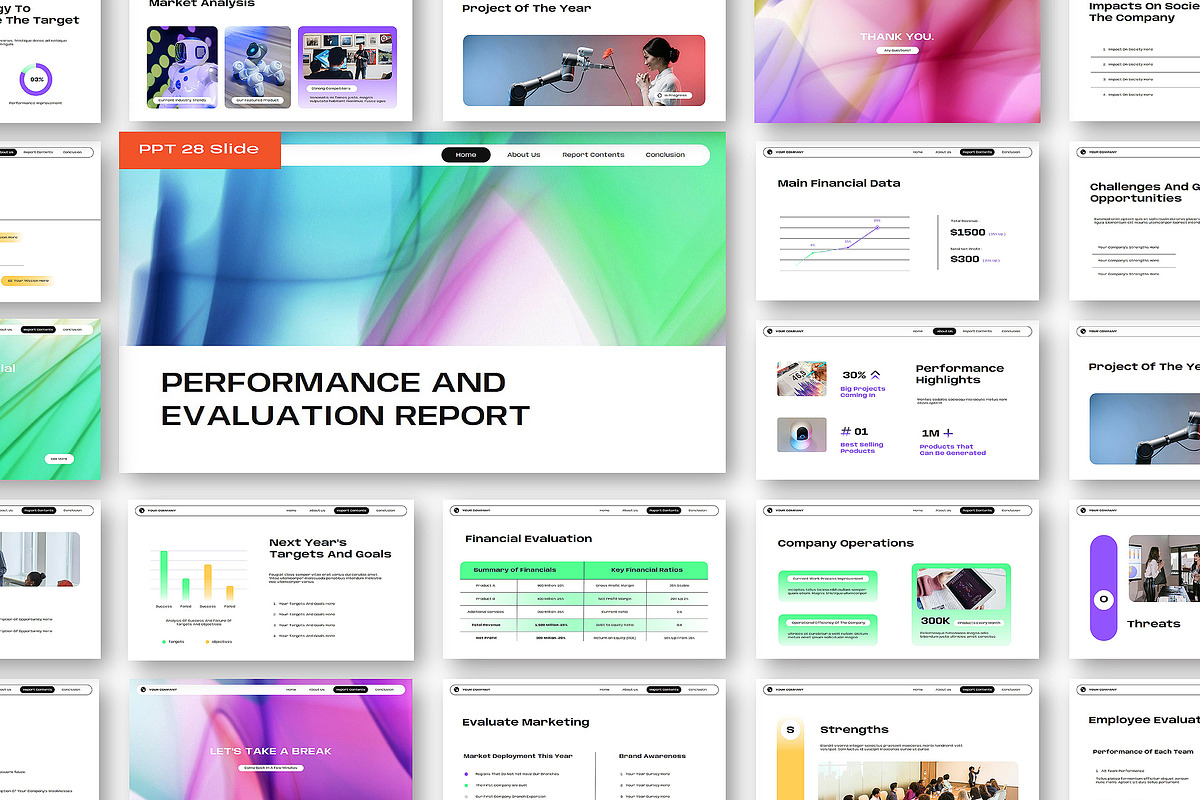 Evaluation Report Powerpoint Templat, a Presentation Template by Siska Arista (Photo 1 of 5)