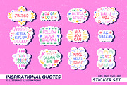 Inspiring positive phrases stickers, a Decorative Illustration by LiiaLonn Studio (Thumbnail 3 of 5)