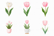 Whimsical Spring Tulip Flower Clipar, an Illustration by Libby Wishes (Thumbnail 9 of 9)
