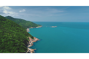 Tropical island coastline meeting, a Nature Photo by Goinyk