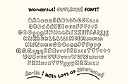 Wonderful Outlines - Painted Font, a Font by Studio Funshop by Kelli (Thumbnail 8 of 11)