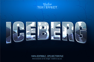 Iceberg Text Effect, Editable Cold