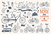 Bicycles & Promenade Vector Drawings, a Decorative Illustration by Adiemus (Thumbnail 1 of 10)