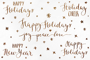 Holiday Calligraphy Overlays 1