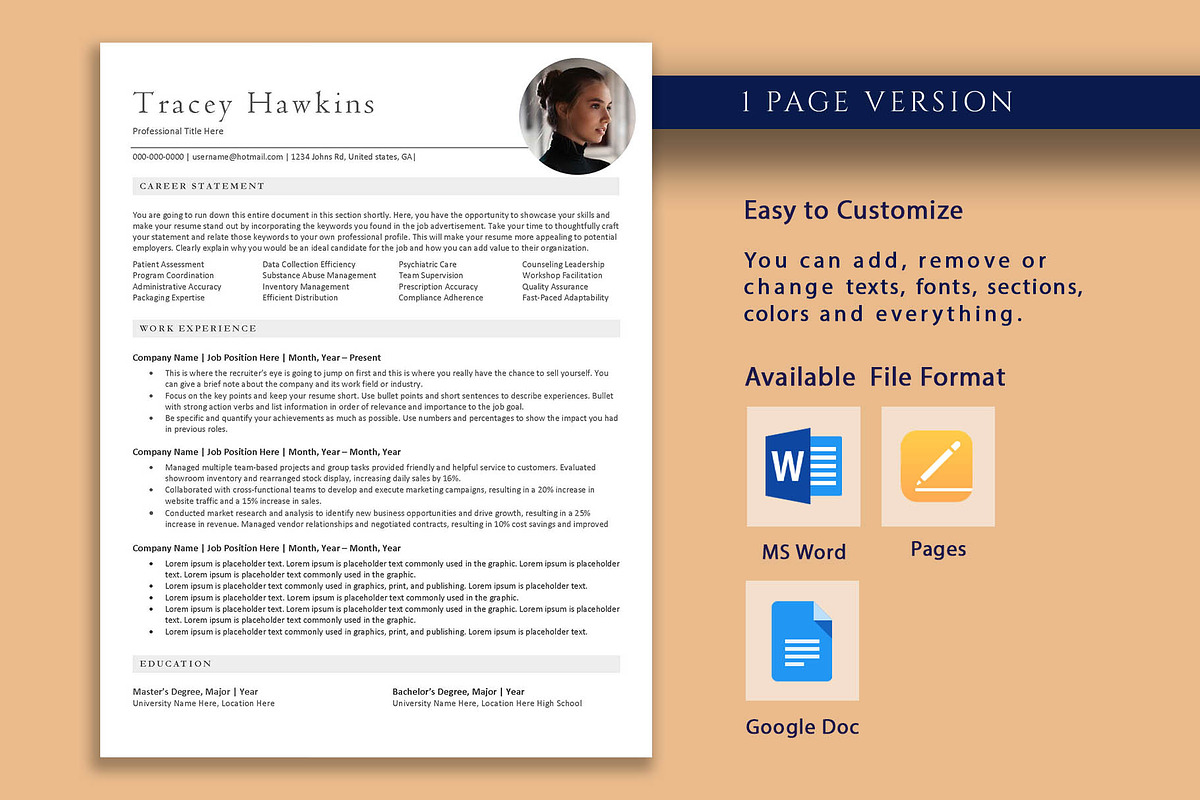 Professional Resume ATS Friendly, a Resume Template by VictoriousVita (Photo 2 of 7)