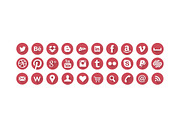 [-30%]Long Shadow Social Icon Set, an Icon by DanFreebairn (Thumbnail 3 of 3)