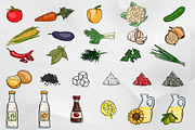 Cookbook. Set of vector elements., a Food Illustration by Design by Irihaha (Thumbnail 6 of 7)