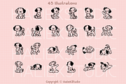 Dalmatian Procreate Stamp Brush Set, a Brush Add-On by HalieKStudio (Thumbnail 2 of 9)