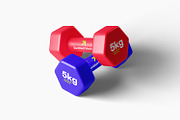 Dumbbell Mockups, a Product Mockup by artimasa (Thumbnail 4 of 6)