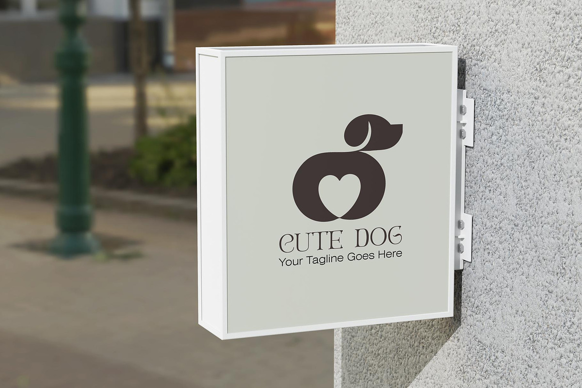 Cute Dog Logo Design with Heart, a Branding & Logo Template by YUDesignStore (Photo 8 of 8)