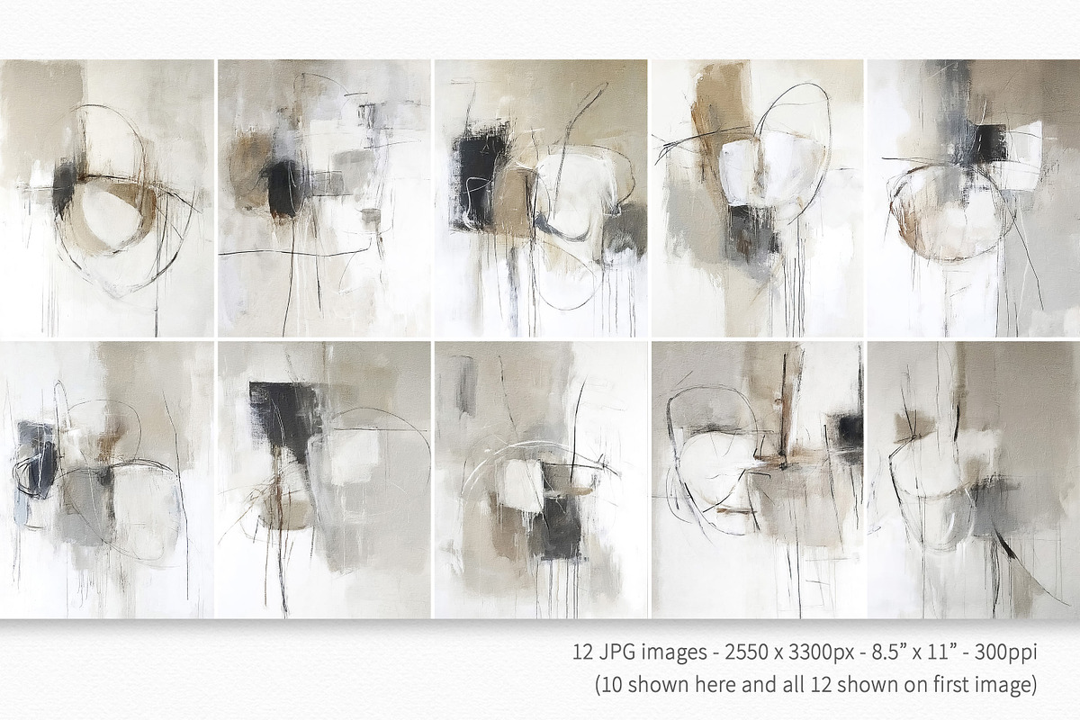 Ebony and Taupe Abstracts, a Decorative Illustration by rileyBgraphics (Photo 2 of 7)