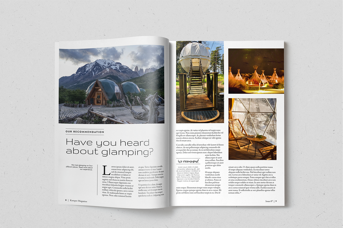 KAMPER - Travel Magazine, a Magazine Template by SonaGeciova (Photo 7 of 17)