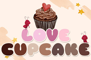 Love Cupcake - Handwritten, a Handwritten Font by Charmingbear59.design