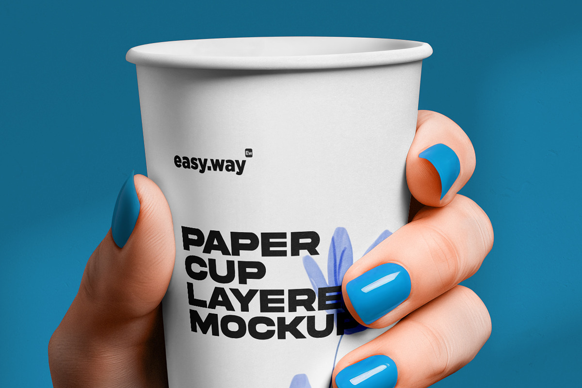 Hand Holding Paper Cup PSD Mockup, a Mockup by easy.way (Photo 4 of 5)