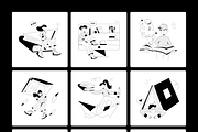 Book and Library Illustration Set, an Illustration by Prosymbols (Thumbnail 5 of 8)