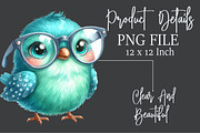 Watercolor Funny Bird Clipart, an Illustration by Rose Art (Thumbnail 7 of 7)