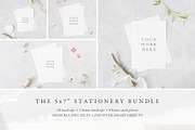 BUNDLE: 5x7 stationery mockup pack, a Print Template by White Hart Co. (Thumbnail 1 of 9)