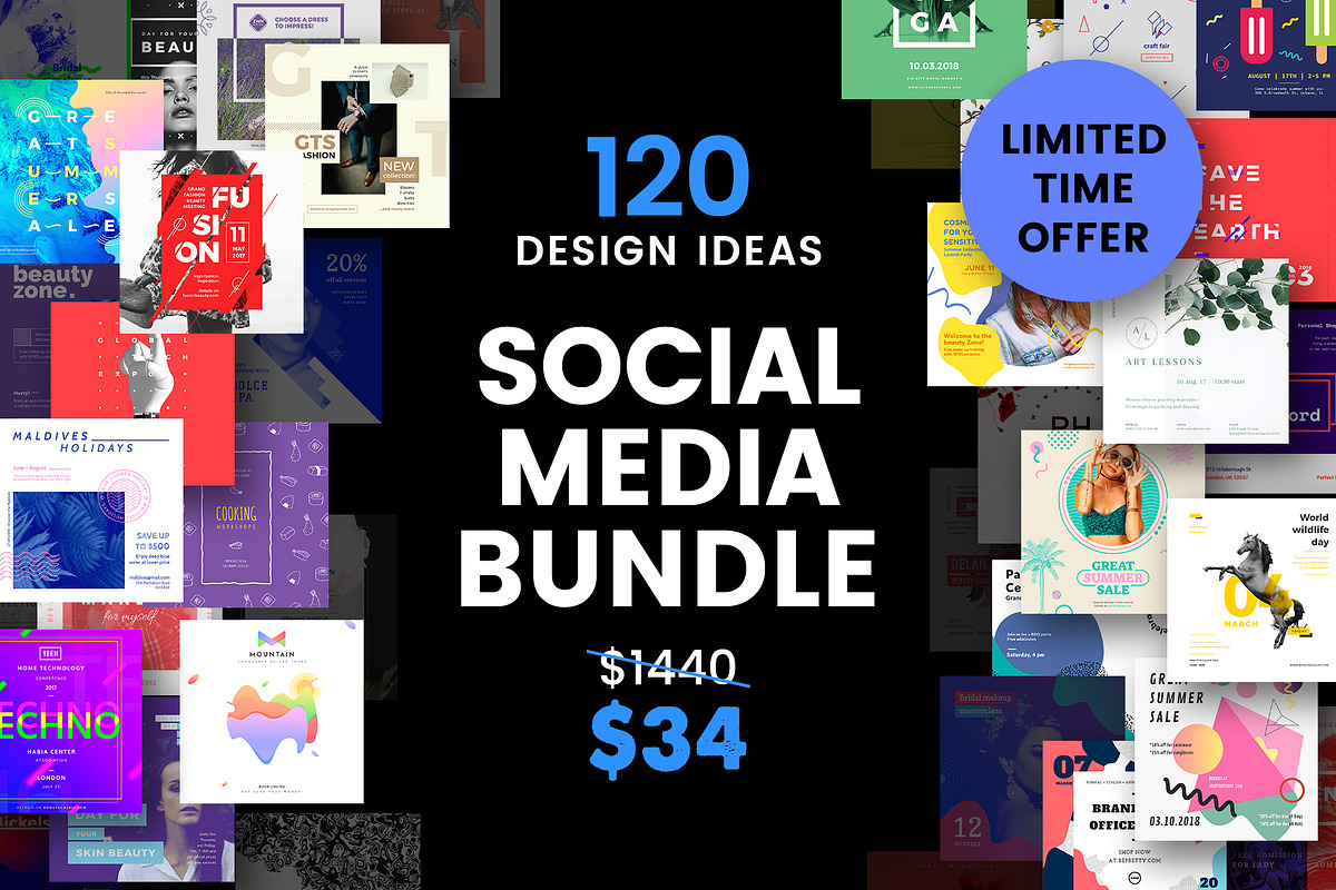 Social Media Template Bundle Sale, a Social Media Template by Amber Graphics (Photo 1 of 6)