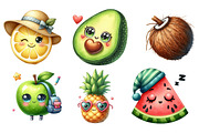 Cute Fruit Clipart,Kawaii Fruits PNG, an Illustration by SinaCreation (Thumbnail 5 of 5)