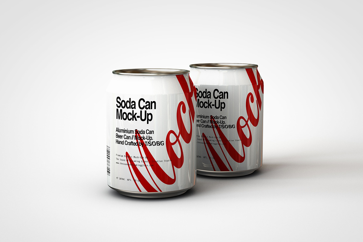 Mini Soda Can | Beer Can Mock-Up V3, a Household Mockup by TSOBG (Photo 14 of 15)