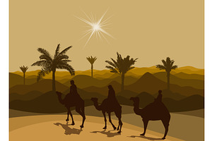 Happy epiphany day design. Three, an Illustration by Nenahliadava Design