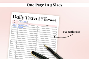 Daily Road-trip Printable Planner