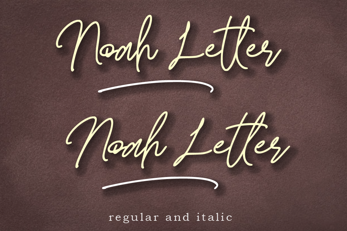 Noah Letter, a Script Font by AMINMARIO (Photo 13 of 15)
