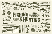 Fishing & Hunting Bundle by Shaka, an Illustration by SHAKA (Thumbnail 1 of 4)