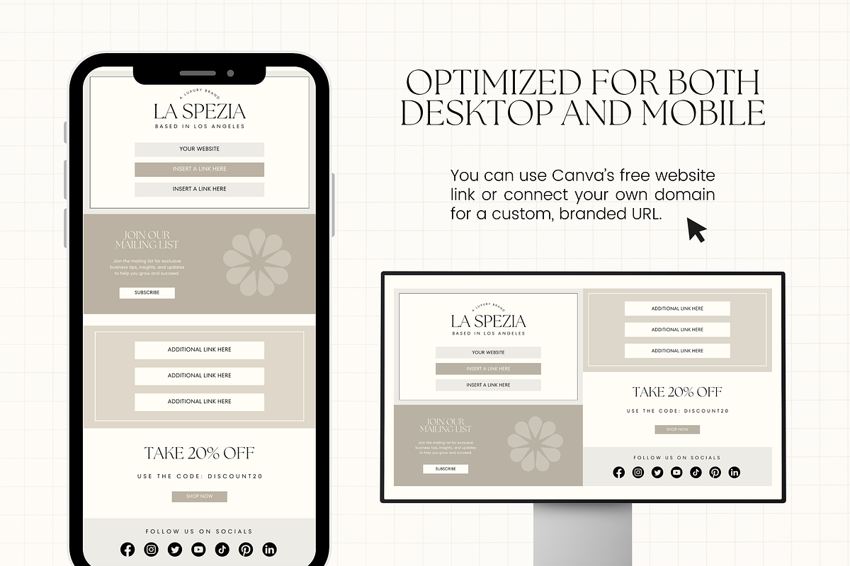 Canva Link in Bio Template, a Landing Page Template by Branding Babe Co. (Photo 3 of 5)
