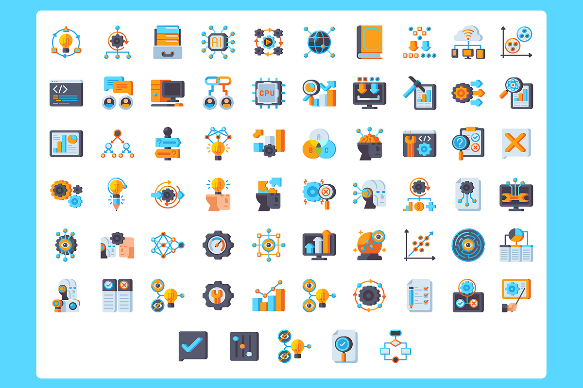 65 Machine Learning Icons, a Solid Icon by Flat Icons (Photo 2 of 7)