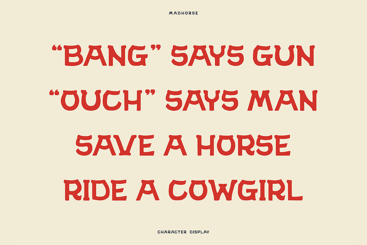 Madhorse Western Font, a Sans Serif Font by Cmptrules (Photo 2 of 7)