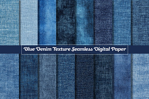Blue Denim Texture Seamless Paper, a Texture Graphic by Dream Creation