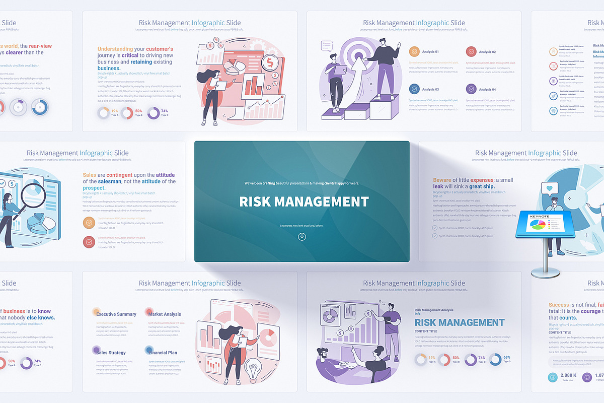 Risk Management Keynote Slides, a Presentation Template by Pulsecolor