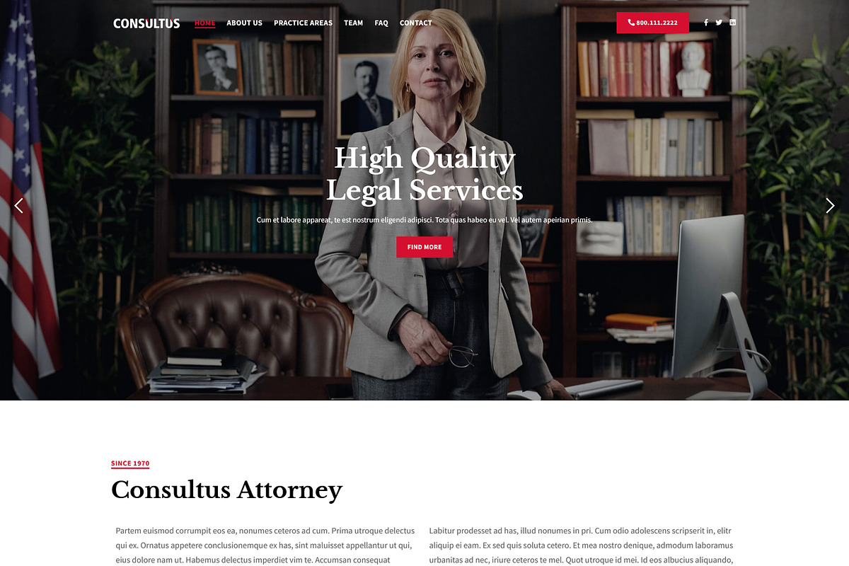 Consultus Business Consulting Theme, a WordPress Template by MatchThemes (Photo 4 of 5)