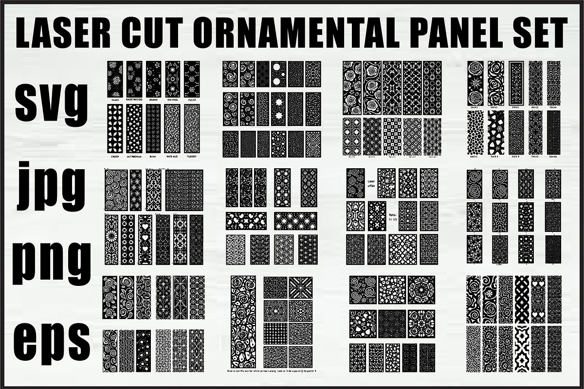 Black Lasercut Panel Bundle, an Object Graphic by Designer_Momina (Photo 1 of 13)