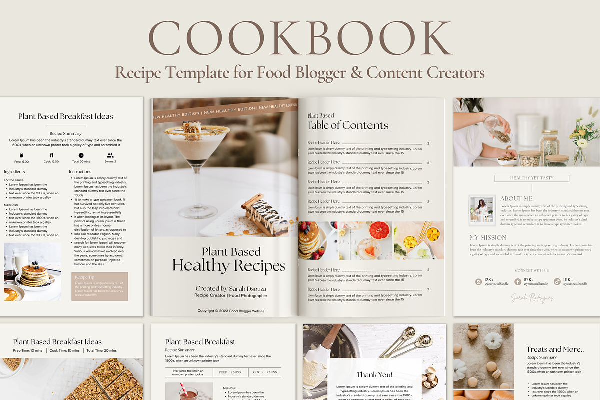Cookbook Recipe Template, a Templates & Theme by Design Lush Studio (Photo 1 of 8)