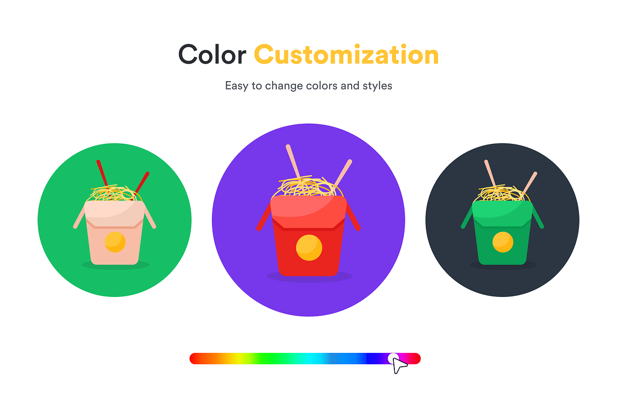 Flat Food Icons, a Duotone Icon by Brickclay (Photo 4 of 6)