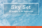 Sky and Clouds Photos Set, a Texture Graphic by Backgrounds Store (Thumbnail 1 of 4)