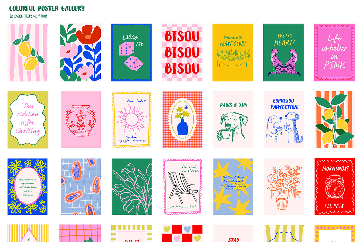 Colorful Gallery Art Prints Vol-2, a Background Graphic by Essentially Nomadic (Photo 10 of 12)