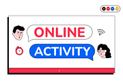 Online Activity Illustration, an Object Illustration by Loin Studio (Thumbnail 1 of 3)