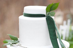 White cake featuring cake, white, and green