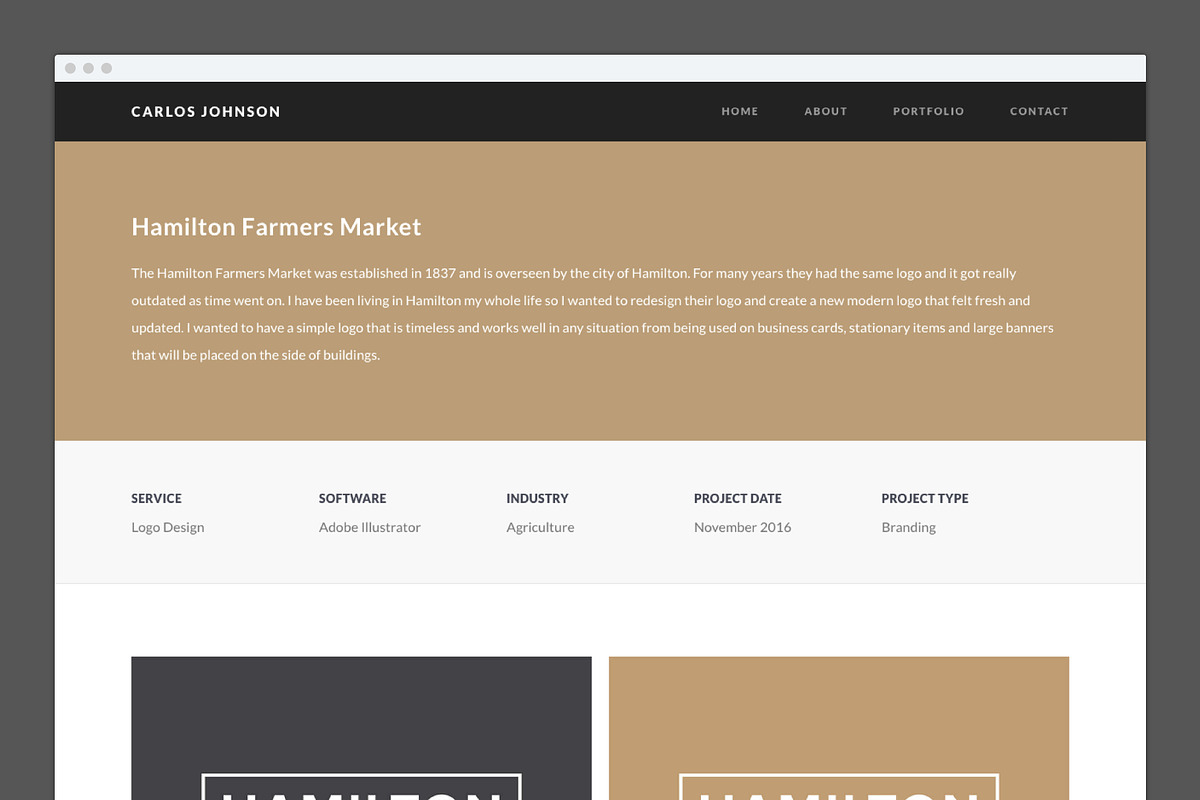 One Page Portfolio (HTML/CSS), a HTML Template by Johnny Jakubowicz (Photo 4 of 5)