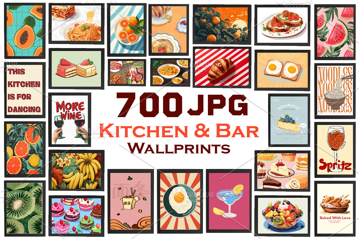 Kitchen WallArt Bundle,Kitchen print, a Wallpaper Photo by Chipshpow Graphics (Photo 1 of 10)